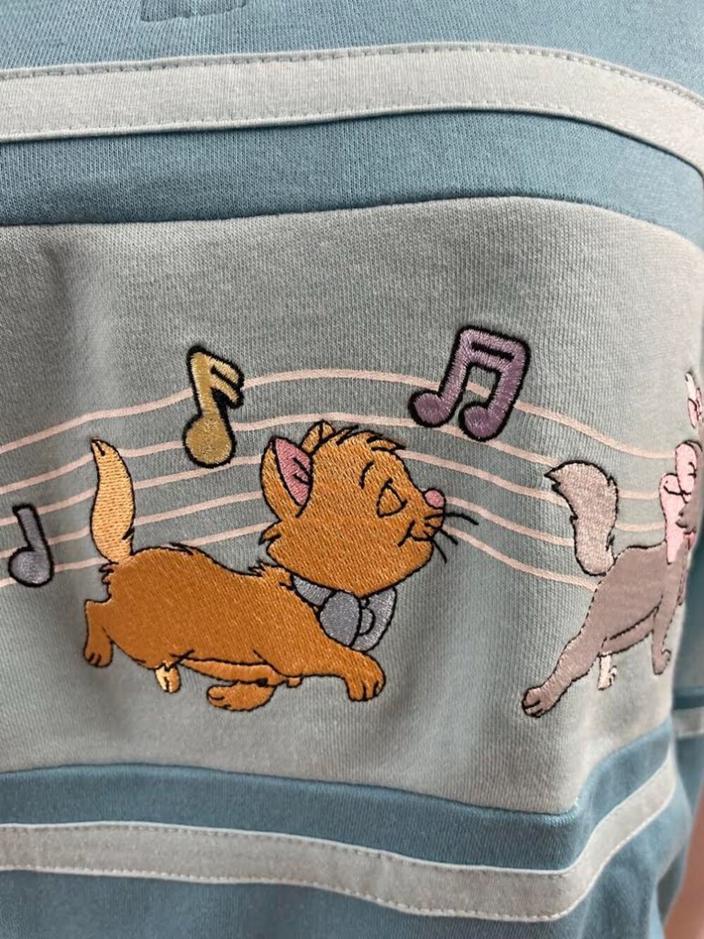Disney The Aristocats Piano Quarter Zip Women's Crewneck - Picture 3 of 11